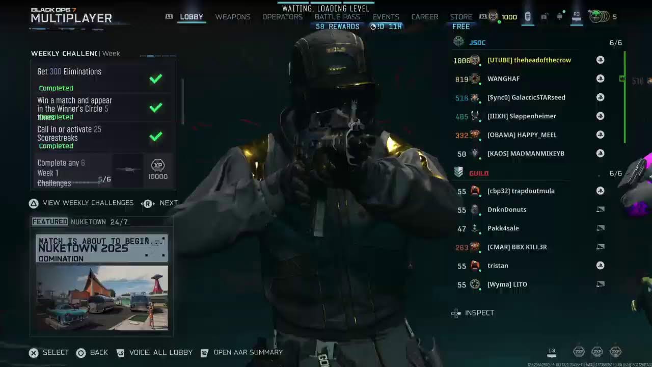 Fresh off work GRiND Time NUMBER 11 FOR score ON THE CORE leader  47 FOR kills theheadofthecrow
