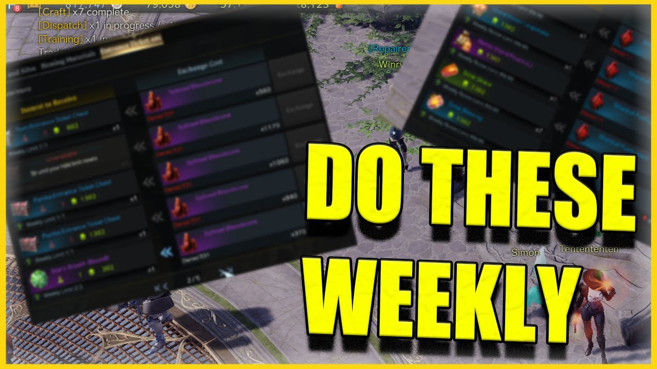 LOSTARK Weekly Item CHECKLIST! 9 Weekly item to do!