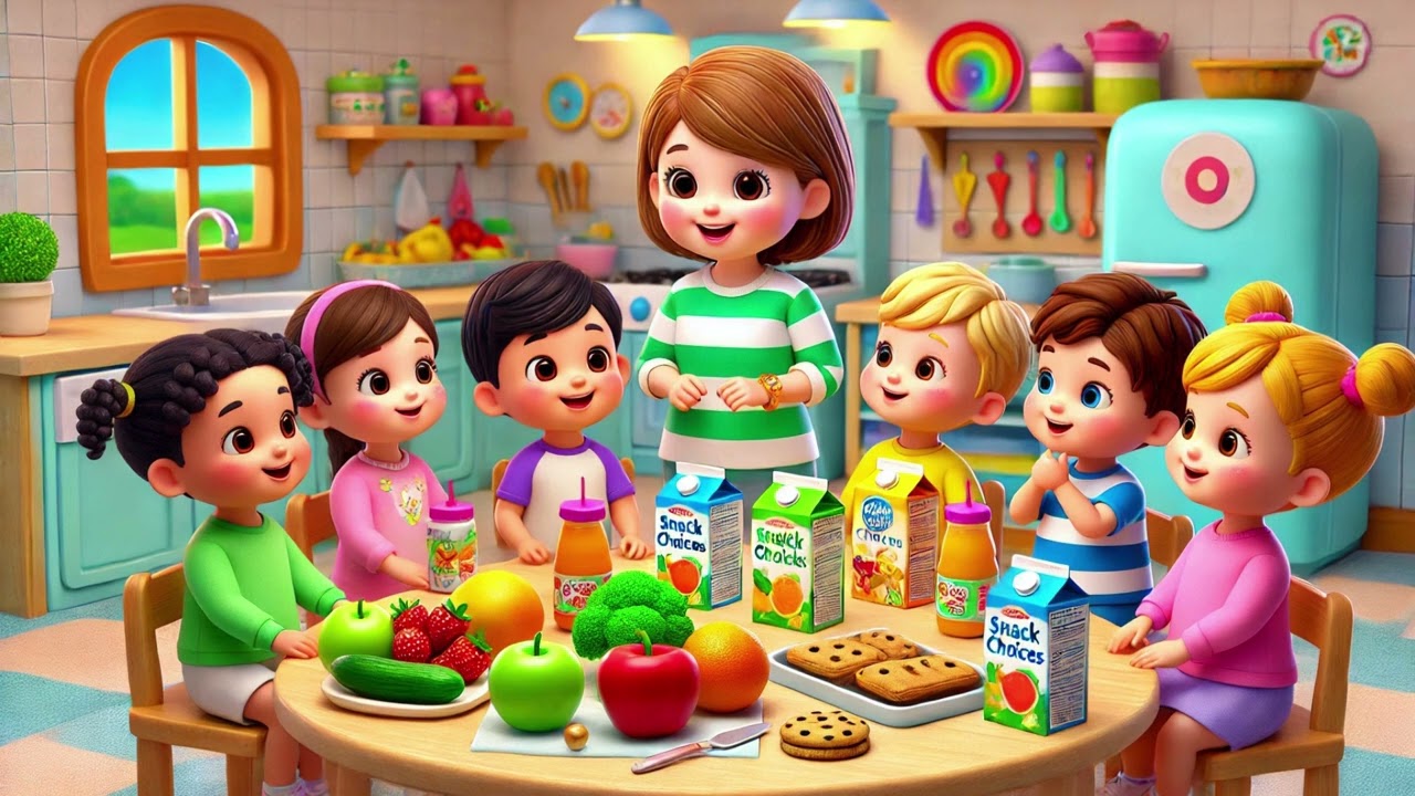 🍎 Snack Time Choices 🎵 &ndash; Yummy Fun with Every Bite! 🍌🧀🥕
