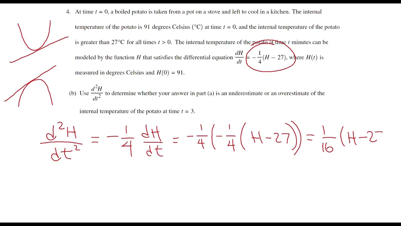 2017 AP Calculus AB FRQ #4 - Differential Equation