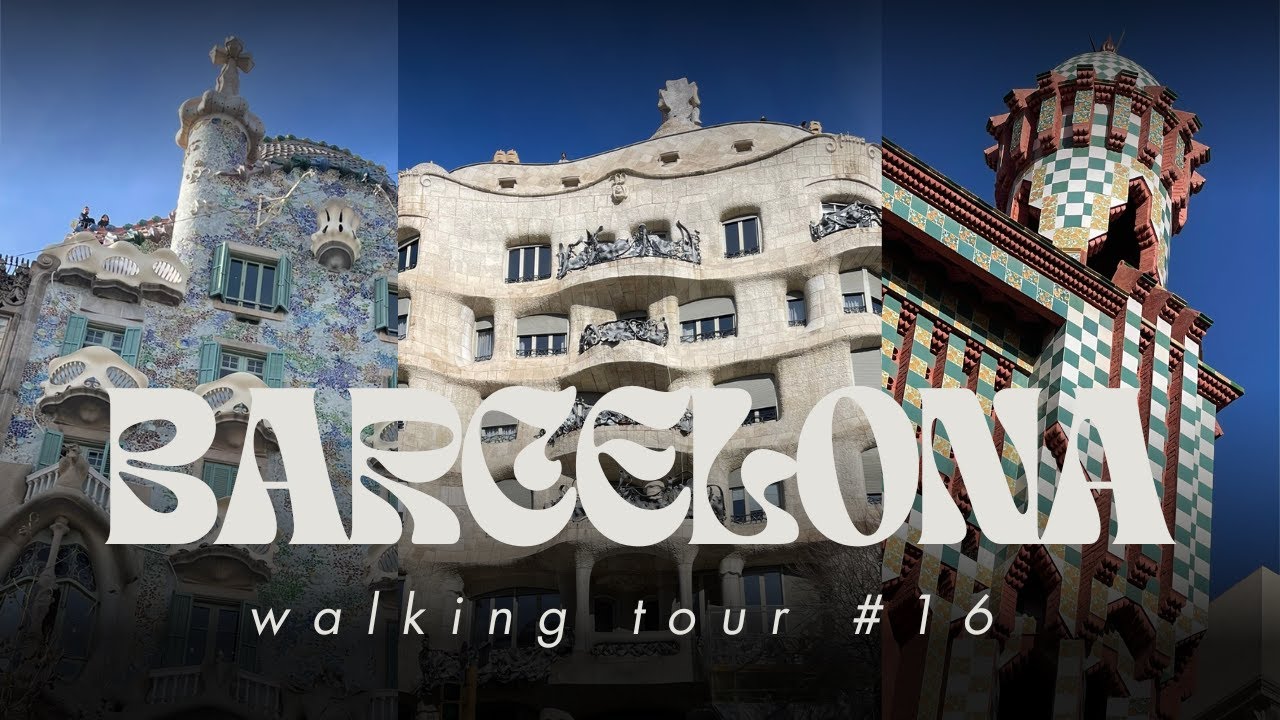 Walking Tour #16 (4K) - Casas de Gaudí: Casa Batlló, La Pedrera (Casa Milà) e Casa Vicens