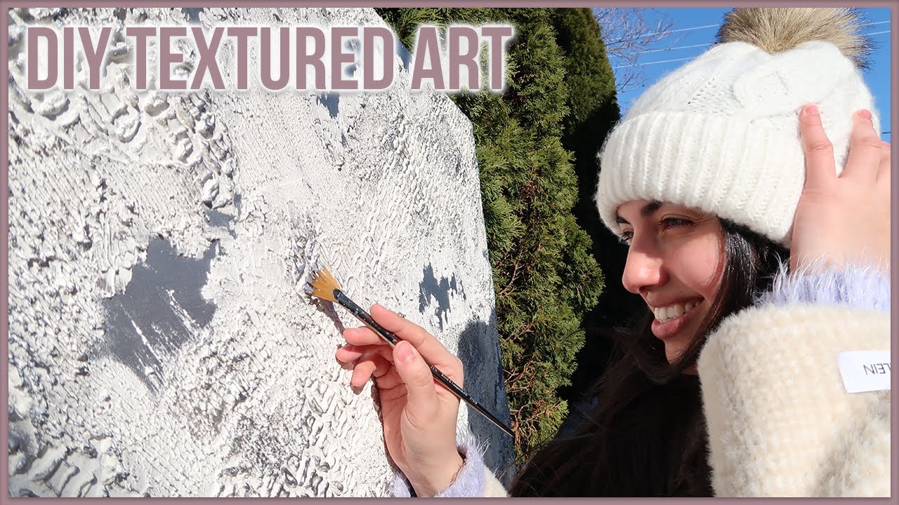 DIY Textured Painting | EASY | Spackle & Acrylic Paint