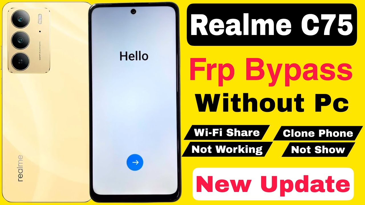 Realme C75 Frp Bypass | Without Pc | Google Account Lock Unlock - New Security Updates 2025