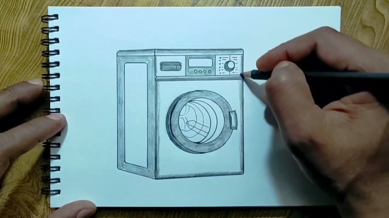 Easy washing machine drawing