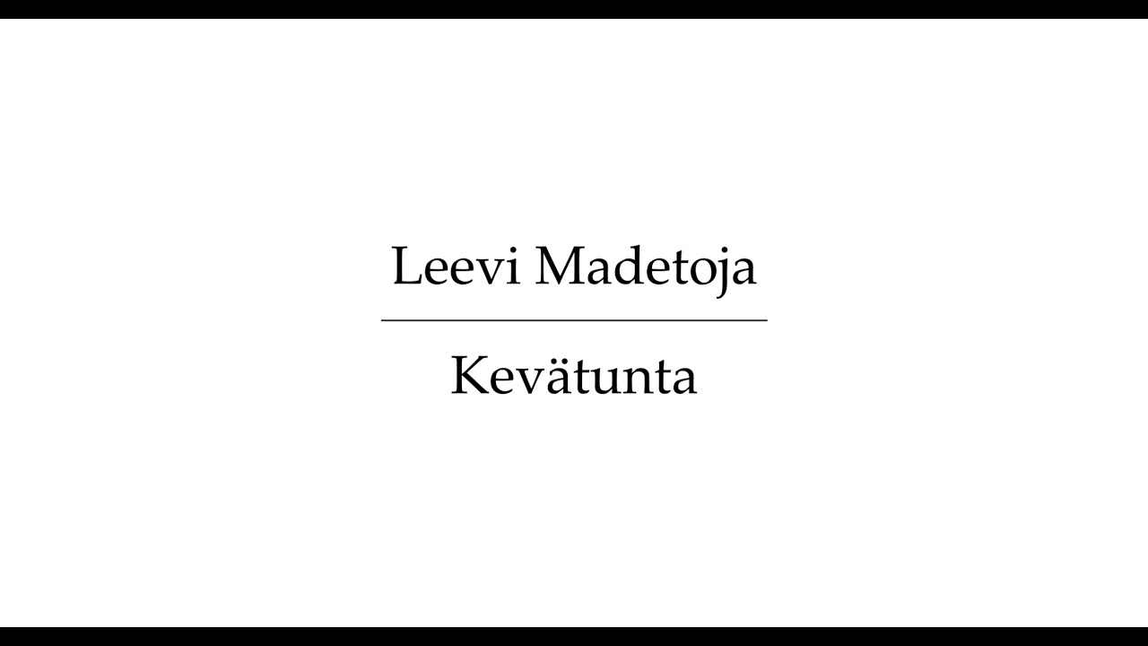 Leevi Madetoja: Kevätunta | Kamarikuoro Key Ensemble
