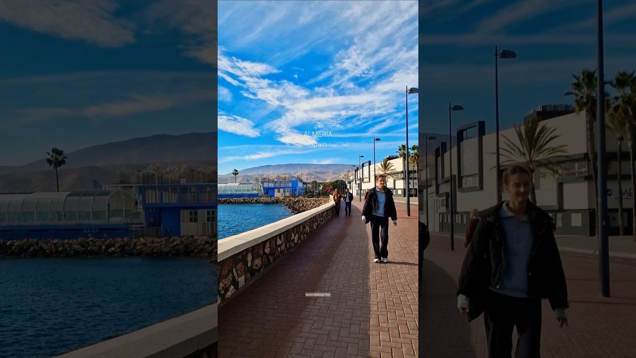 📍ALMER&Iacute;A Beach Walk 💙 Europe's Sunniest City ☀️ Andalusia's Most Oriental Capital, Spain #travel