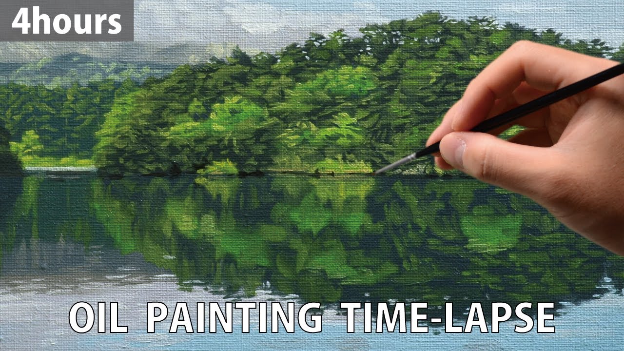 [油絵]4時間で描くリアルな五色沼のメイキング | 描き方 | Oil Painting | -No.40