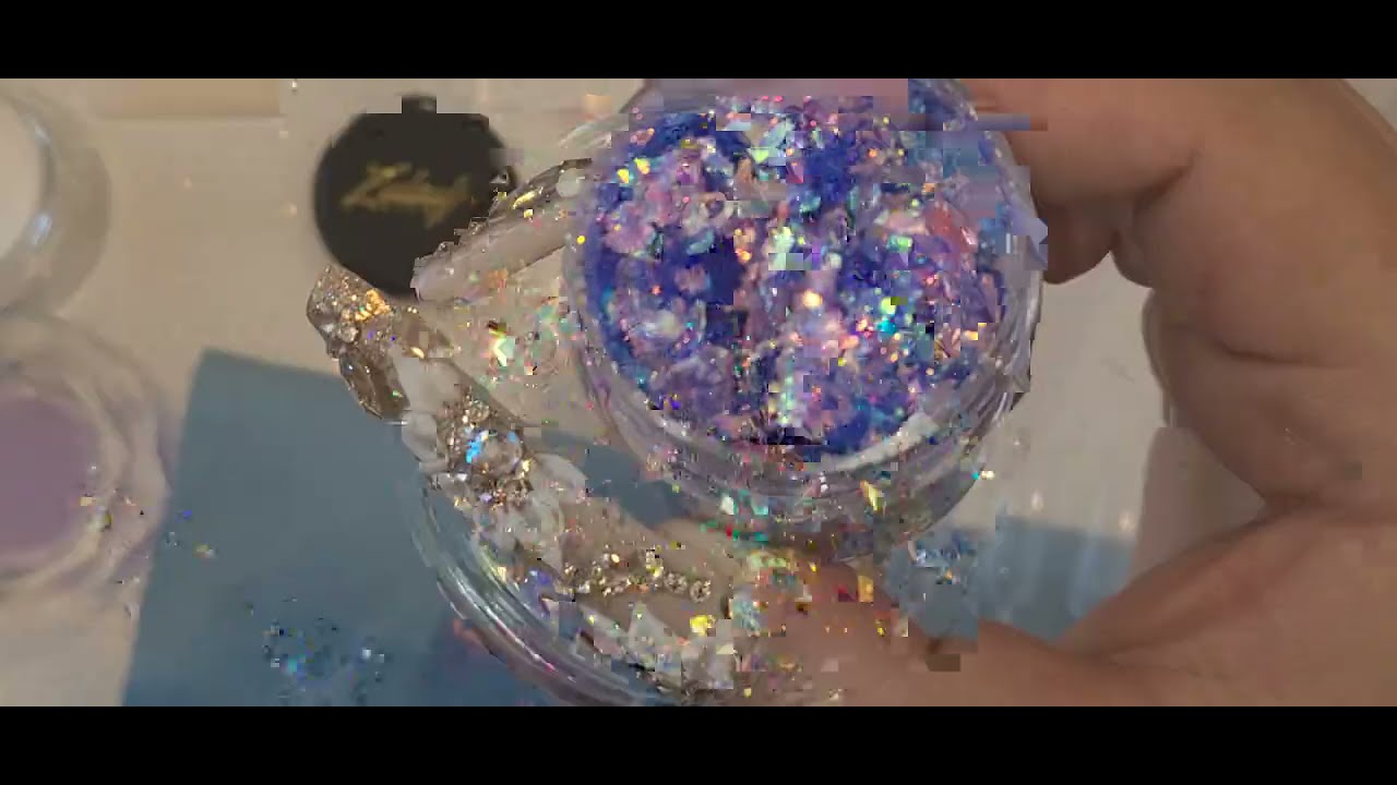 NEW SPARKLY FLAKES HOW TO: APPLY With ACRYLIC