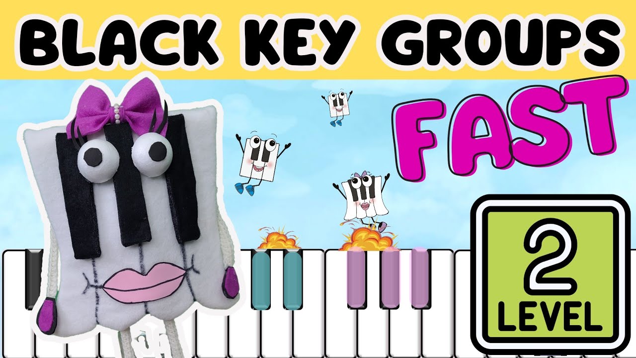 BLACK KEY PIANO Easy Piano GAME | Two Black Keys Three Black Keys  | Kids Learn Piano Fast 🎹🎵
