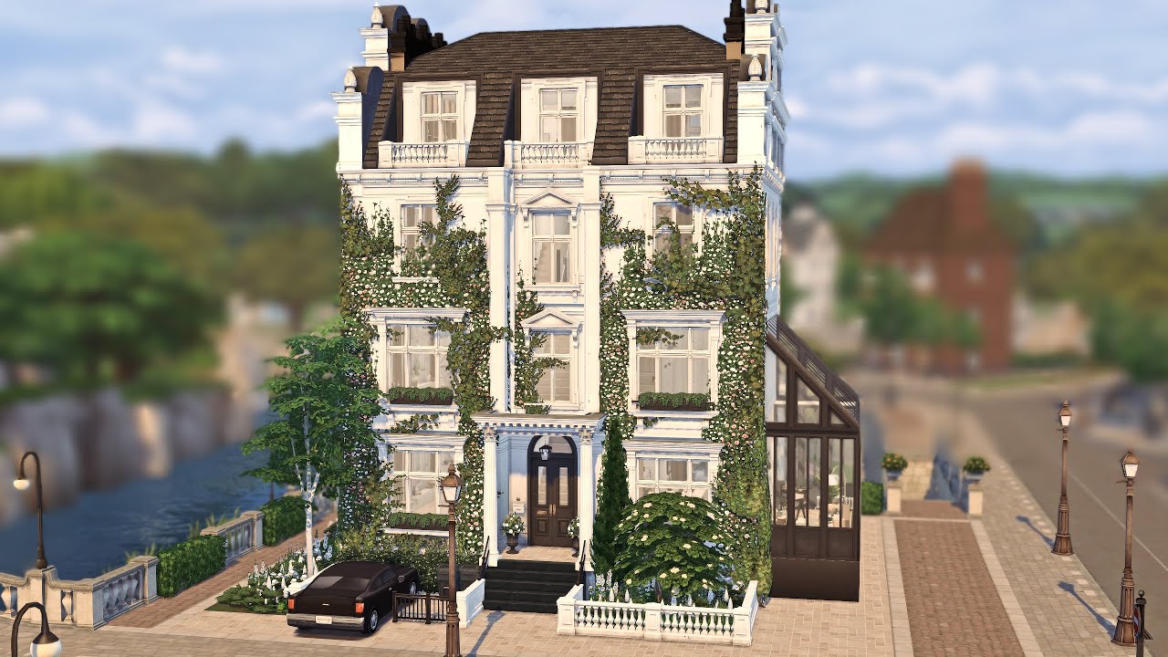 ROMANTIC TOWNHOUSE | Sims 4 Speed Build (Stop Motion)