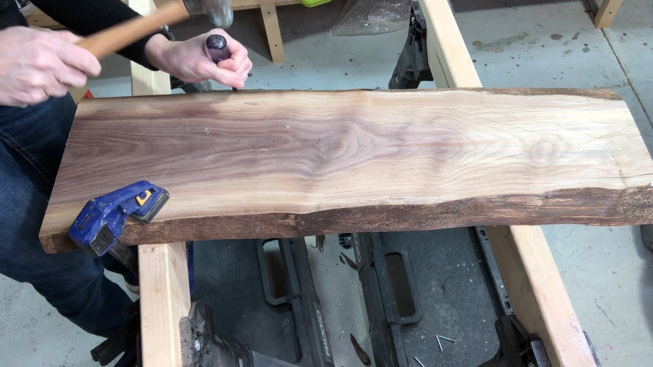 Black Walnut Slab and RESIN POUR