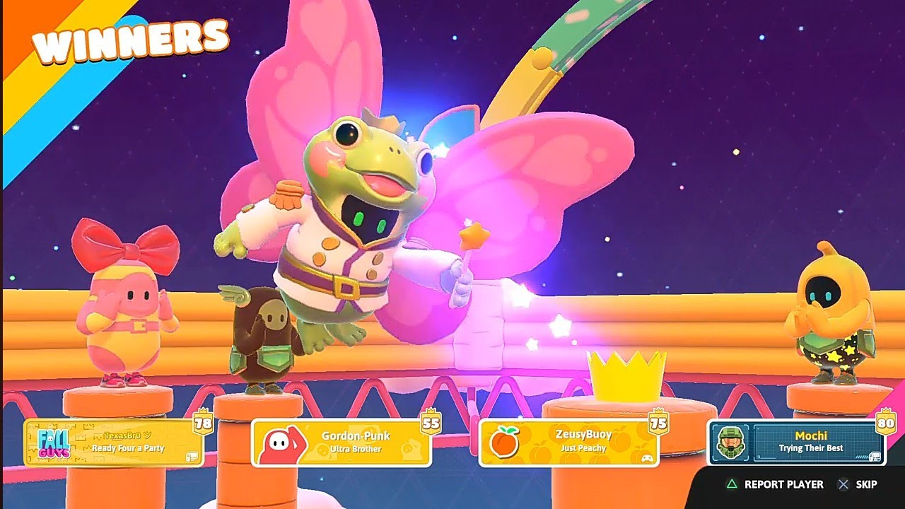 Prince Ribbit skin gameplay | Fall Guys