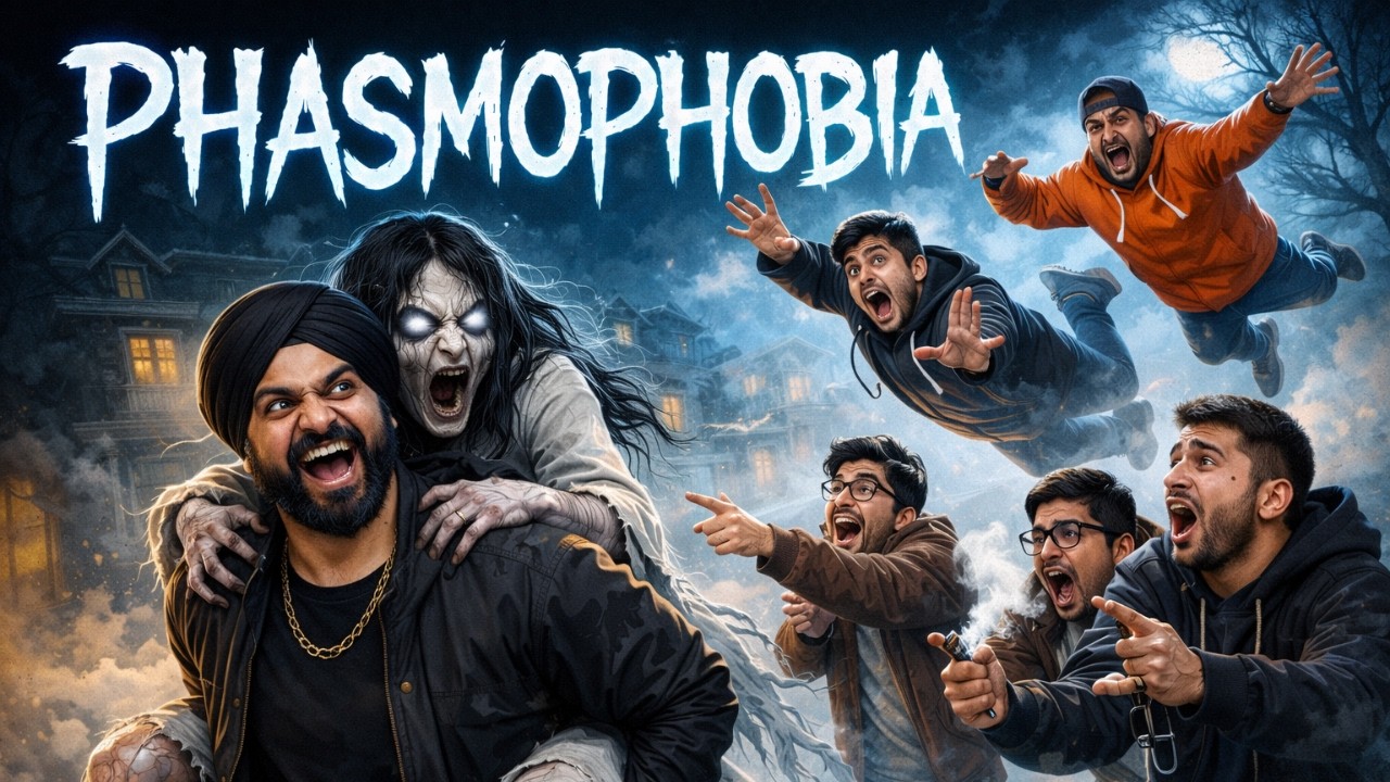 PHASMOPHOBIA LIVE 🔴 Ghost Sitting On My Shoulder?! 😱 Squad Goes Flying 😂 Hindi Horror Gameplay