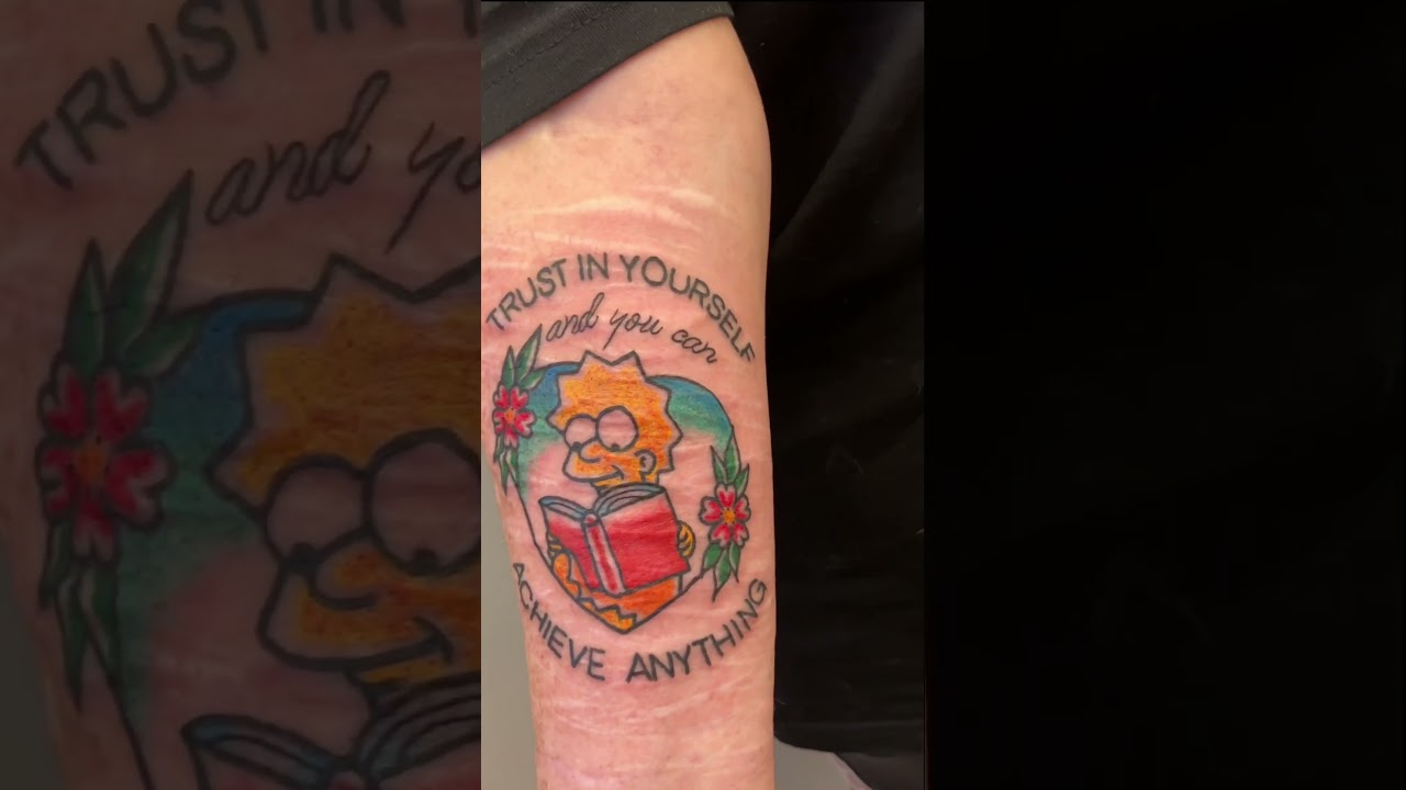 Trust in yourself and you can achieve anything!  #manchestertattoo #tattoo#simpsons