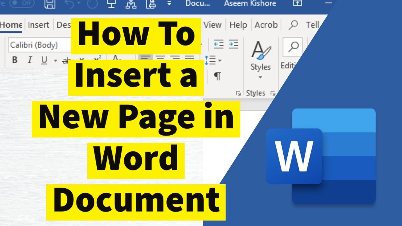 How to Insert a New Page in Word (2025)