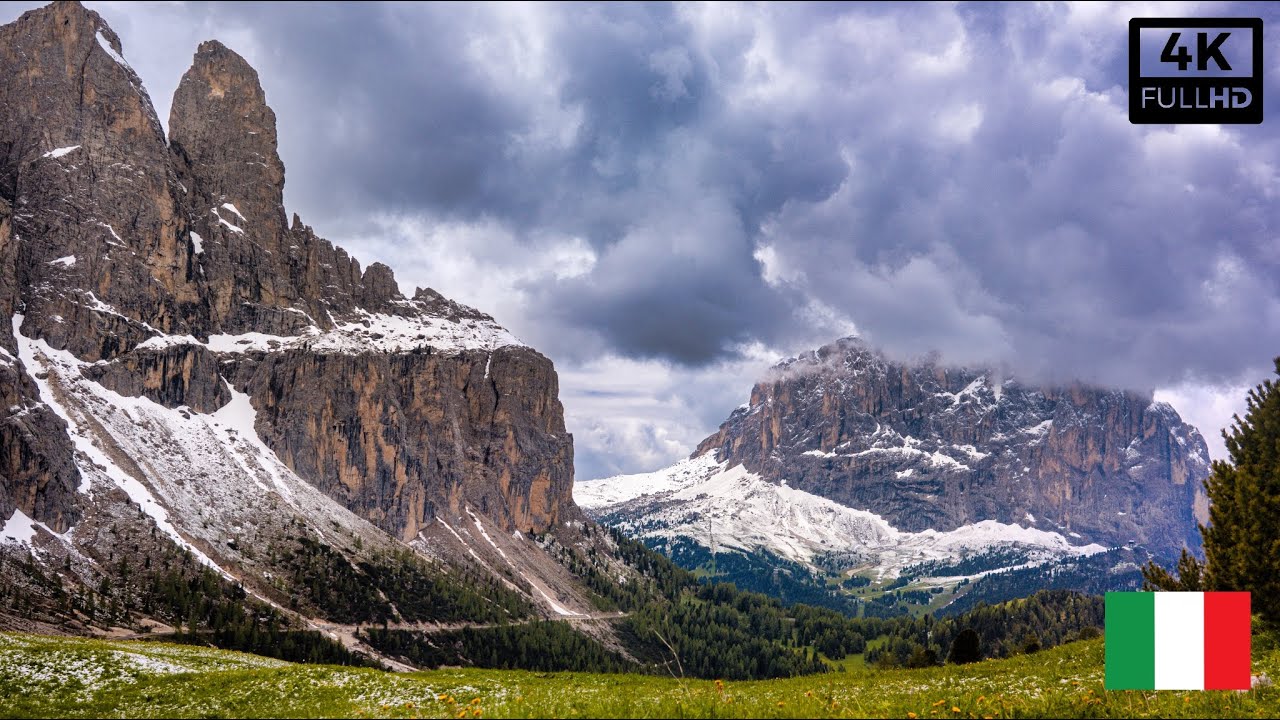 🇮🇹 Driving through Gardena Pass, Dolomites, Italy #4k #travel #2024
