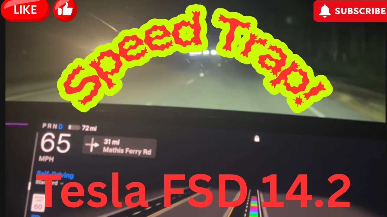 FSD 14.2 Sees What Humans Miss-Watch This Speed Trap Breakdown!