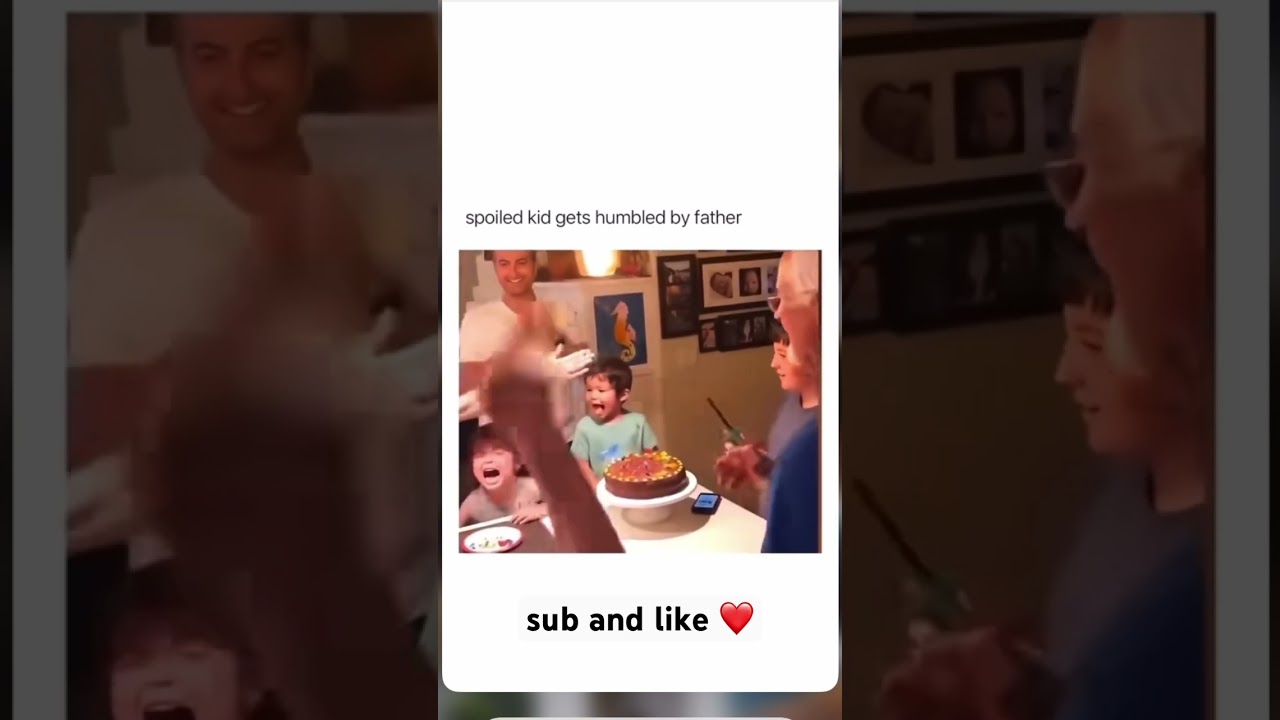 spoiled kid gets humbled by father👌 #trending #tiktok #viral #video #kid #birthday
