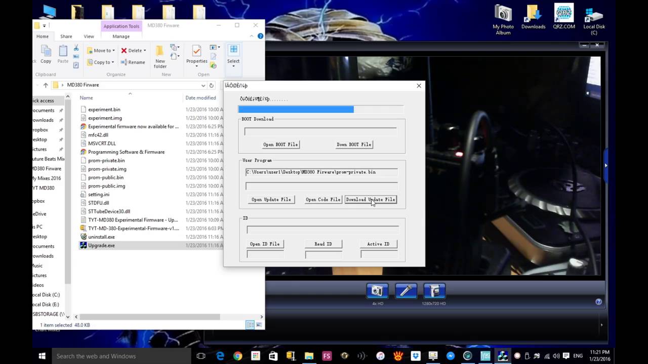 Installing the Hacked Firmware for the TYT MD380