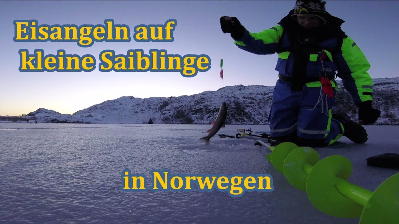 Eisangeln auf kleine Saiblinge in Norwegen