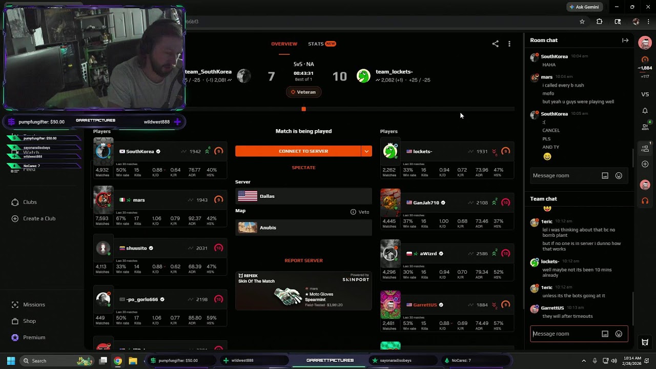 109 WEEK STREAK! FACEIT LEVEL 10 Grind! FOLLOW! SUB! LIKE! (30-SEC DELAY)