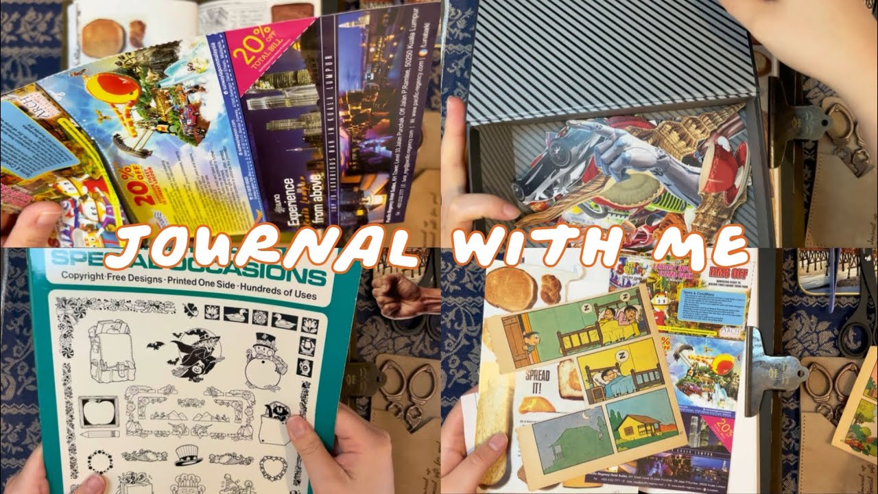 ASMR│カラフルコラージュ│journal with me