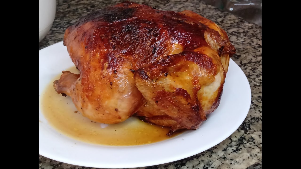 Frango Assado Inteiro na Air Fryer / Fritadeira Elétrica
