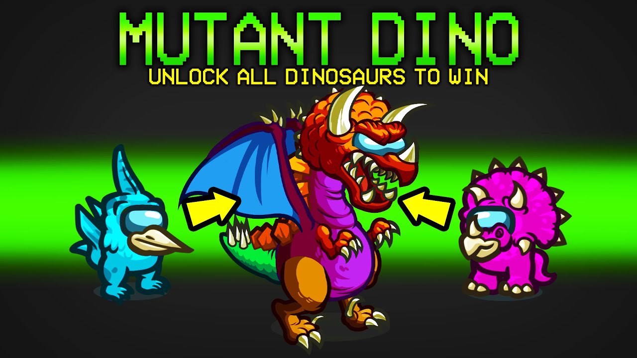 Turning into a MUTANT Dinosaur in Among Us!