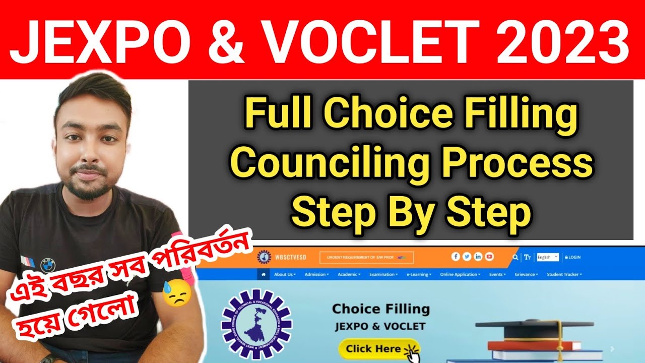Jexpo & Voclet Polytechnic 2023 Full Choice Filling Counciling Process Step By Step
