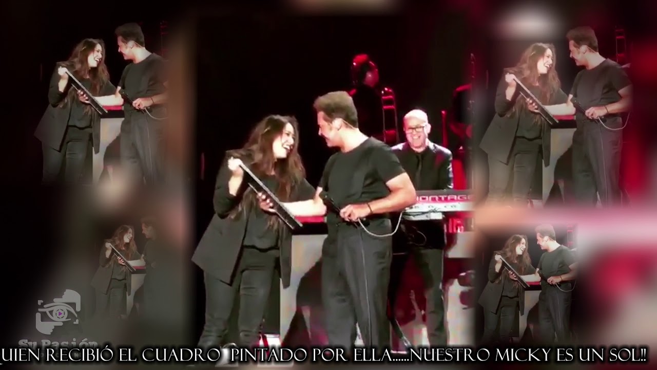 LUIS MIGUEL recibe dibujo y besa a Mara Love, la fans consigue subir al escenario 20-10-2018 #LMXLM