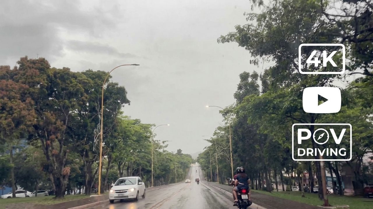 Immersive POV Driving in Tropical Rain | Windshield Wipers, Road Ambience & Calm Return Home