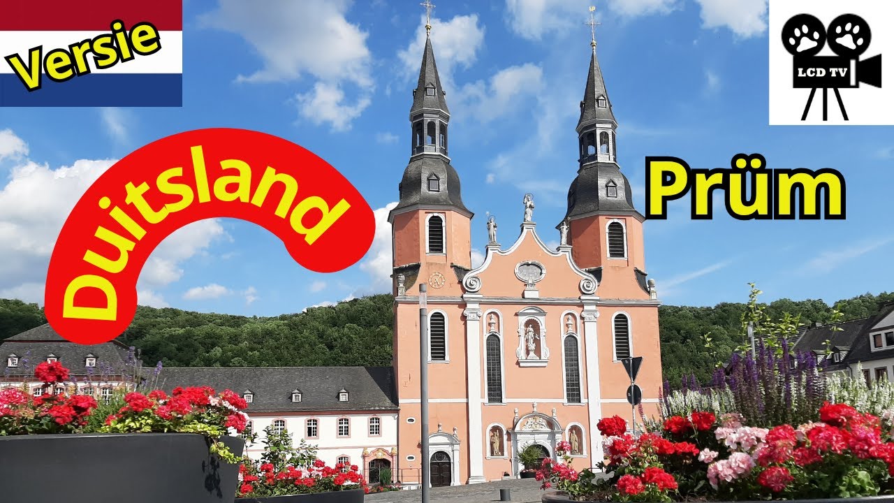 #26NL Pr&uuml;m Duitsland Eifel, tour door dit stadje, prachtige basiliek, horeca met vele terrassen.