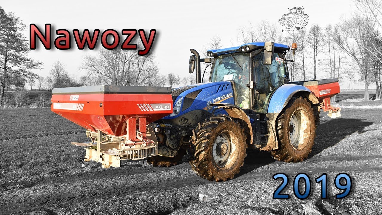 Nawozy 2019 *DWA ROZSIEWACZE!?* *WTOPY??* (Two fertiliser spreader!?) ▌NEW HOLLAND▐ ►Hesper◄