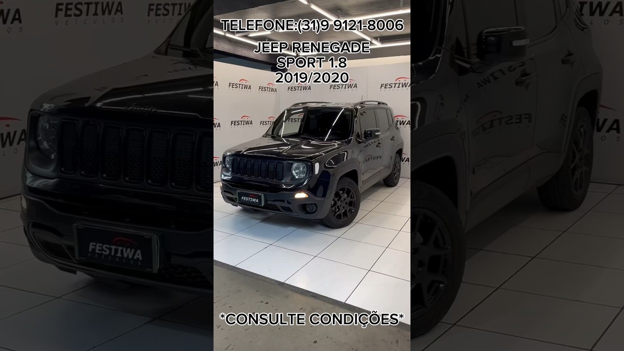 JEEP RENEGADE SPORT 1.8 2019/2020 #jeep #renegade #carros #seminovos #festiwaveiculos