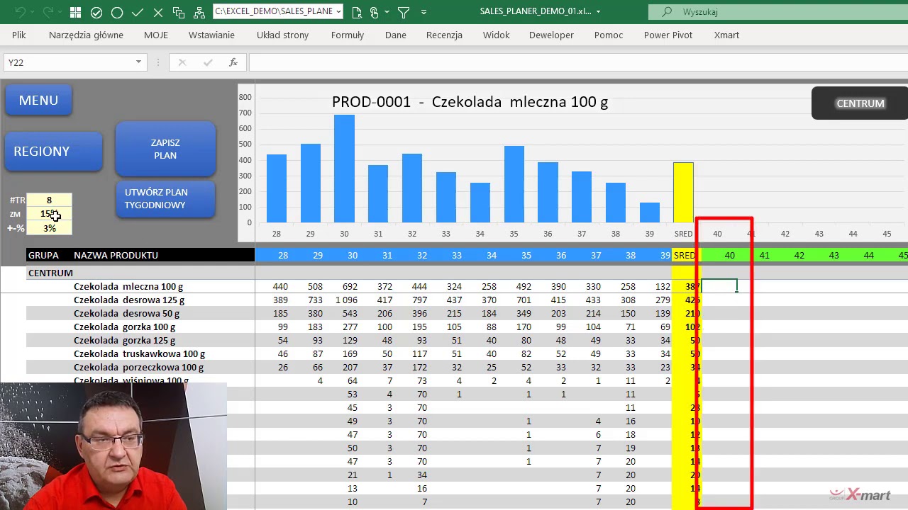 Planowanie sprzedaży Excel
