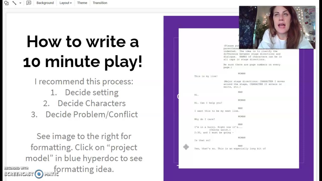 Writing your 10 Minute Play