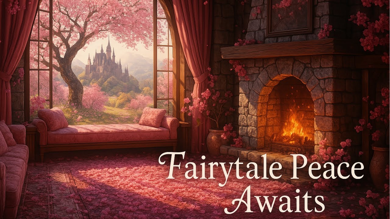 This Is What a Fairytale Sounds Like | Cozy Pink Room + Relaxing Piano Ambience ✨