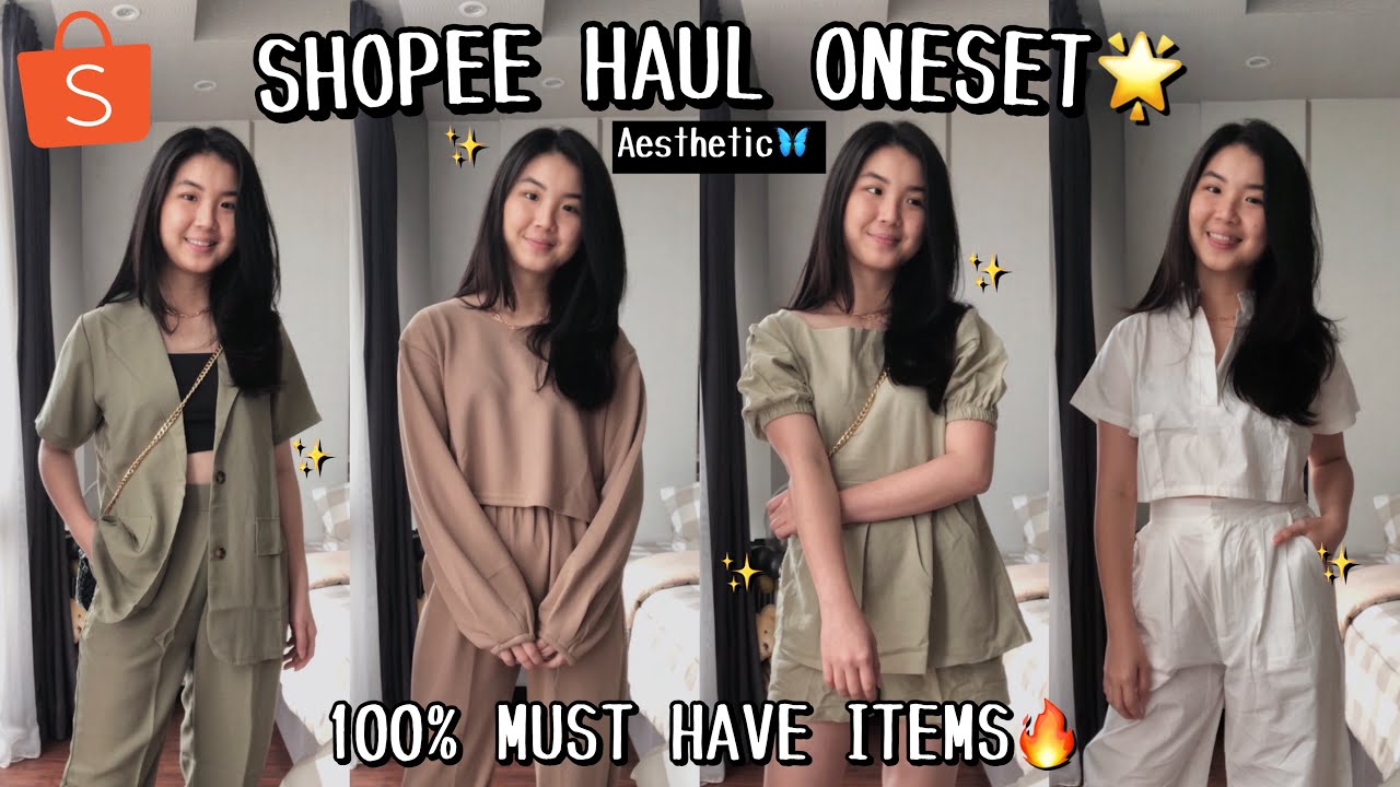 SHOPEE HAUL ONE SET KEKINIAN WAJIB PUNYAA! | GEMES & OOTD BANGEET✨