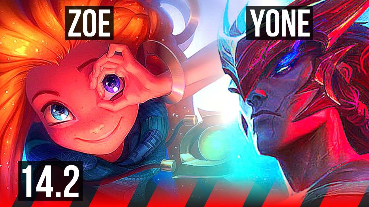 ZOE vs YONE (TOP) | 6/2/9, 400+ games | KR Challenger | 14.2