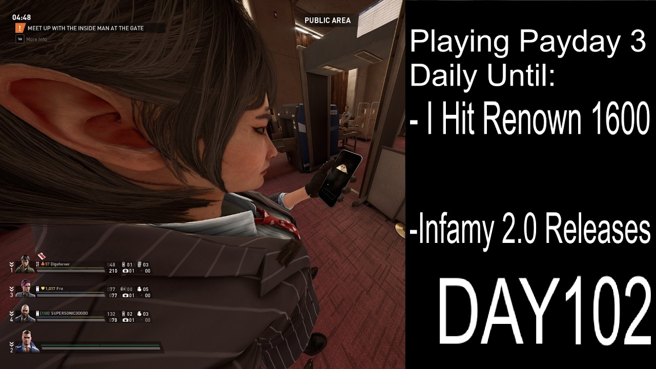 Playing Payday 3 Daily Until I Hit Renown 1600 Or Infamy 2.0 (Day 102)