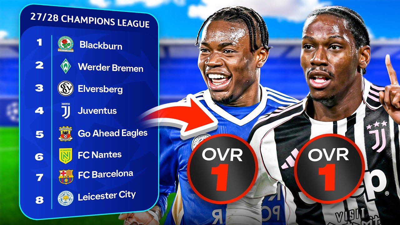 I Made Every Football Club In Europe 1 Overall...😂