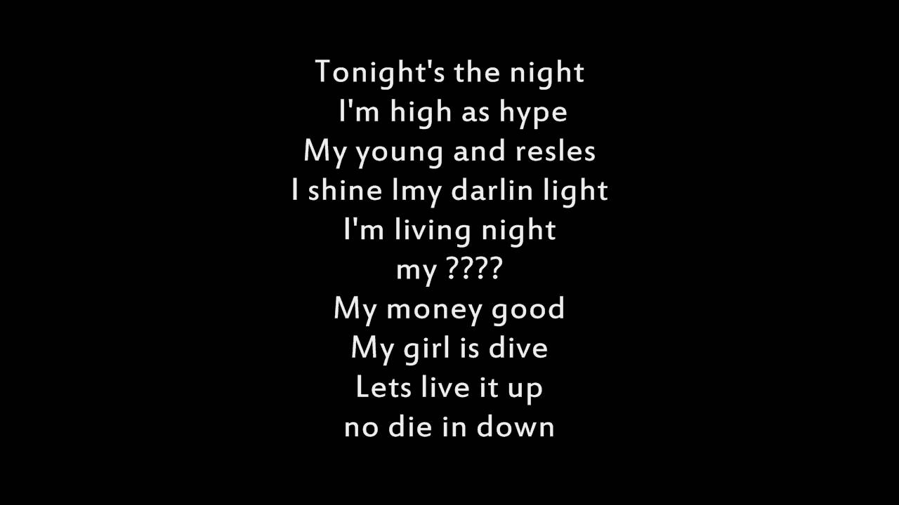 I gotta feeling Lil wayne + lyrics on screen