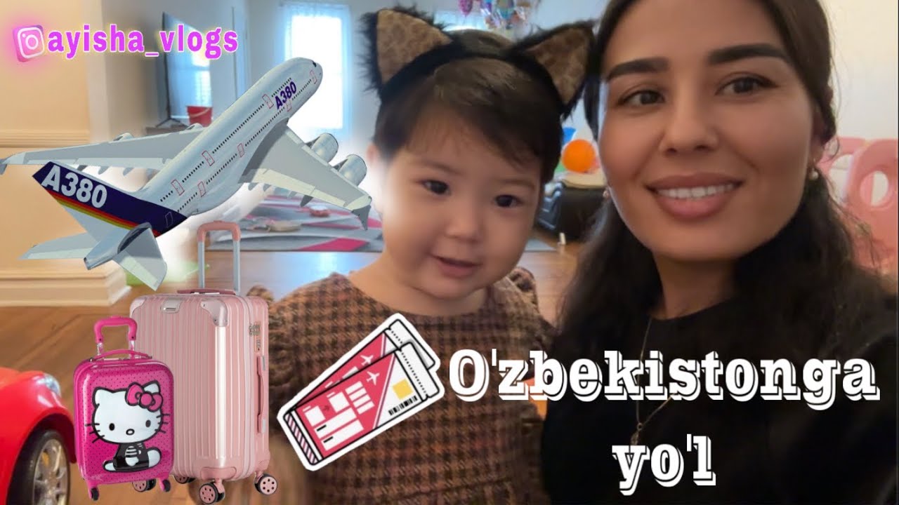 #VLOG URAAA O’ZBEKISTONGA BILET 🤩 BIRGA OZIQ OVQAT DO’KON AYLANAMIZ #Aisha #shopping #aqsh #uzb