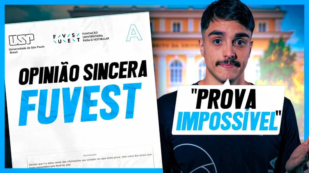 Opinião (sincera) sobre a FUVEST 2026...🥺 | Análise do vestibular da Fuvest 2026 | Nicolas Lazaroto