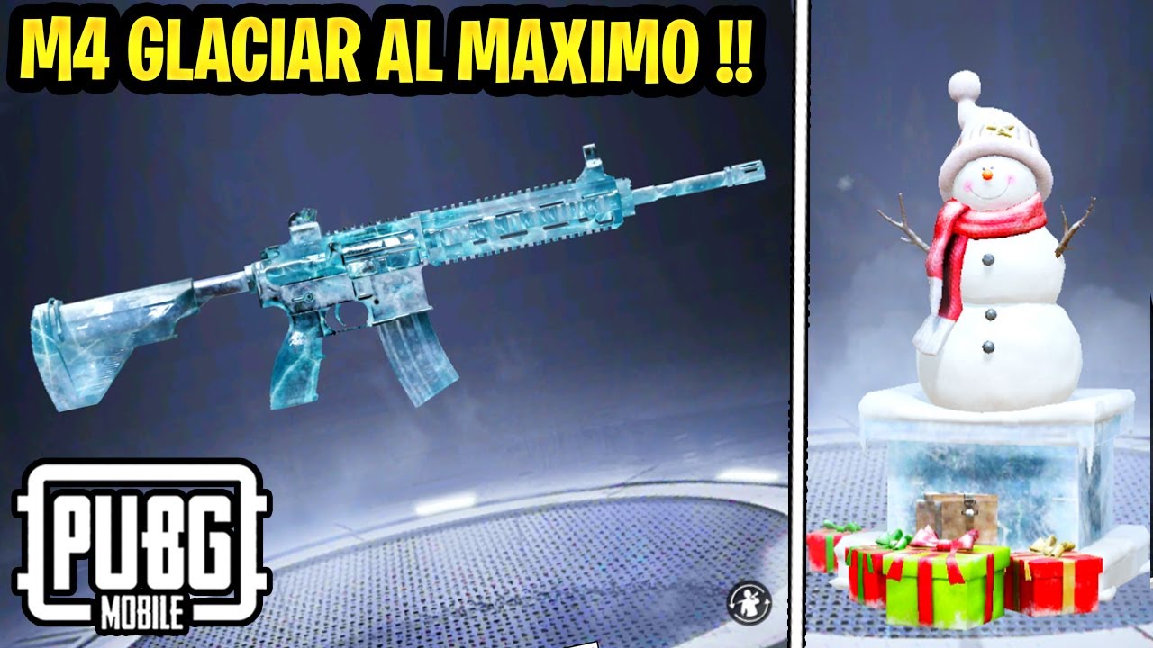 LA MEJOR SKIN DE M4 GLACIAR en PUBG MOBILE! - EL EFECTO ES INCREÍBLE!!