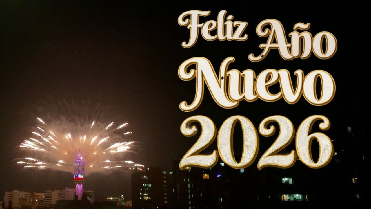 A&ntilde;o nuevo 2026 Torre Entel fuegos artificiales [4K - 60FPS]