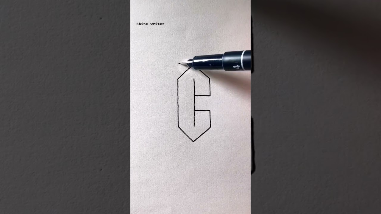 3D Letter C - Next ? #cc #youtube #viral #love #shorts #short #letter #tiktok #draw #3d #calligraphy