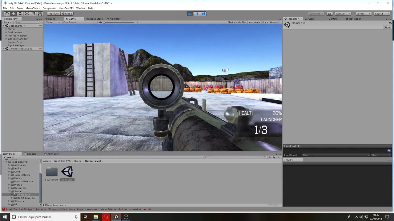 Next-Gen FPS asset unity