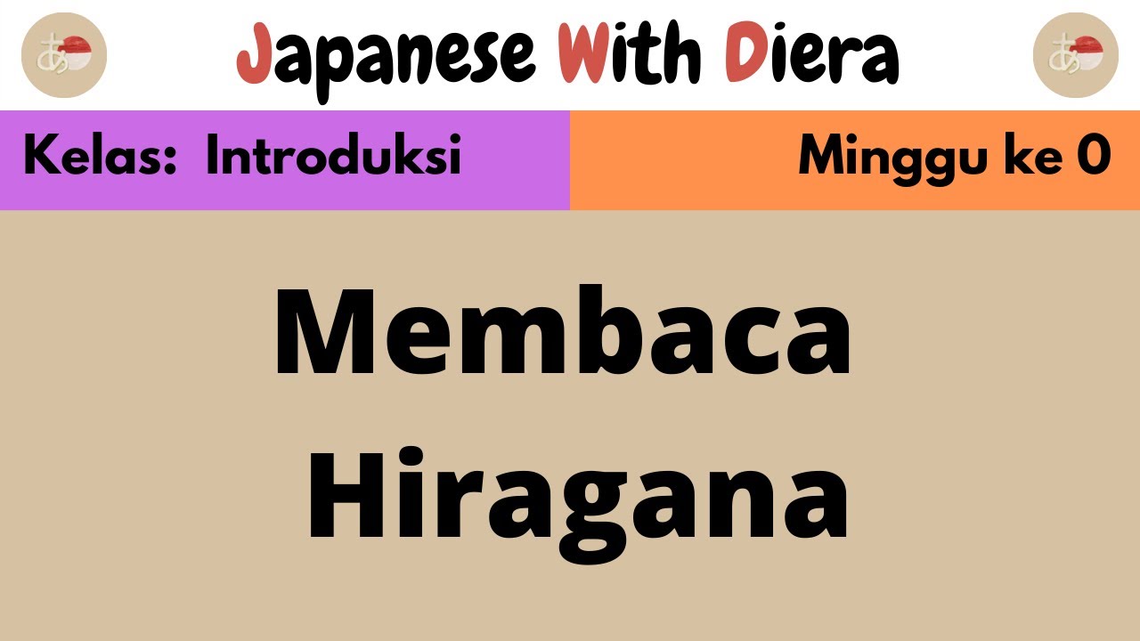 5. Kelas: Introduksi; Membaca Hiragana