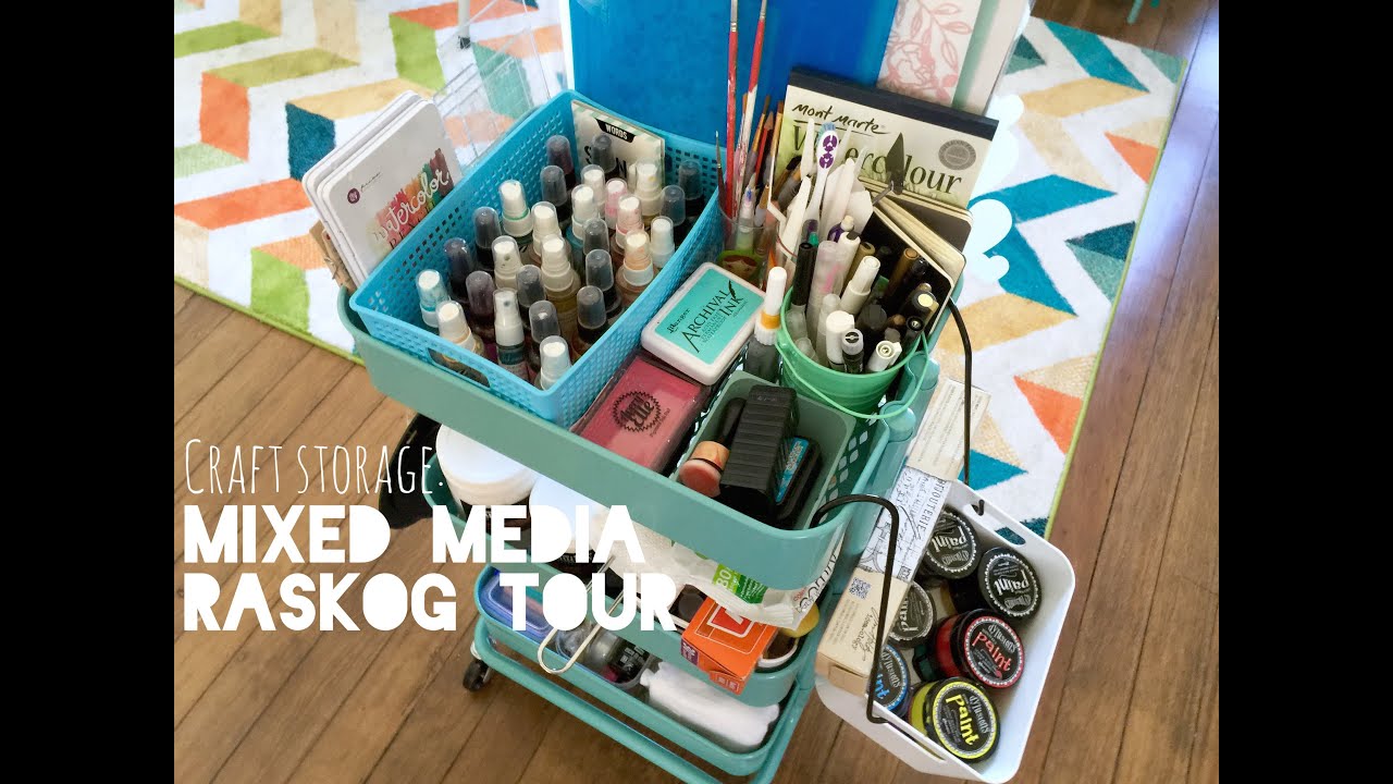 Mixed Media Cart Organisation ~ Raskog Art Storage